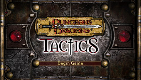 Dungeons & Dragons Tactics title screen for PSP